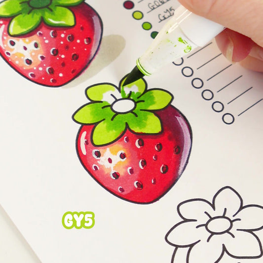 How to Color a Cute Strawberry: A Step-by-Step Tutorial