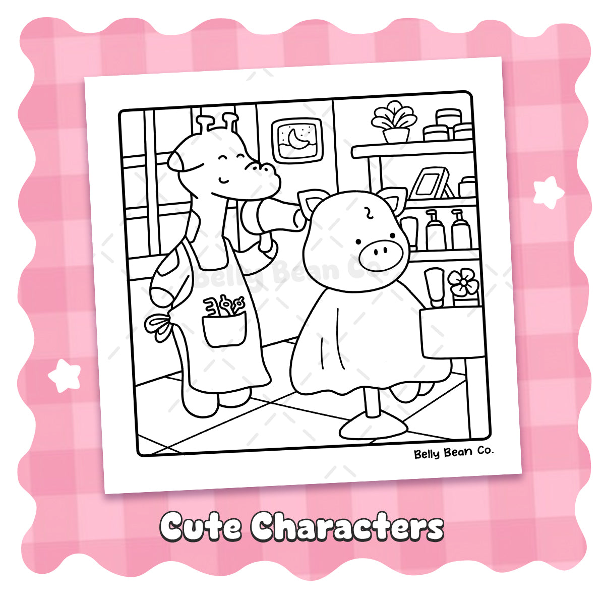 Printable Belly Bean Tales Coloring Page (Pack of 8)