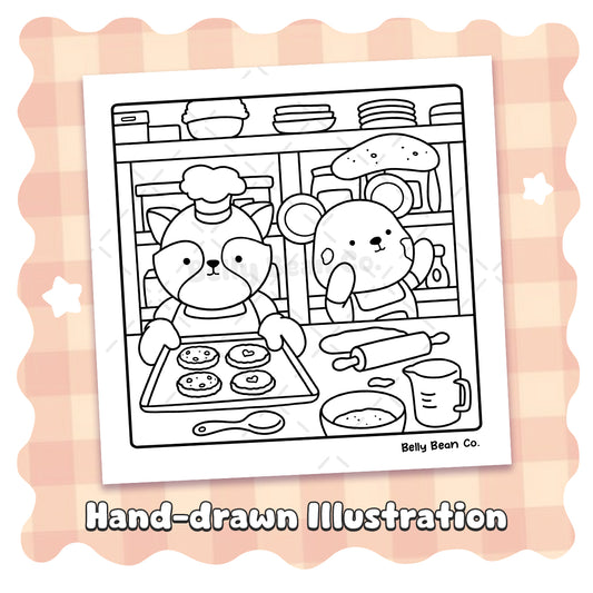 Printable Belly Bean Tales Coloring Page (Pack of 2)