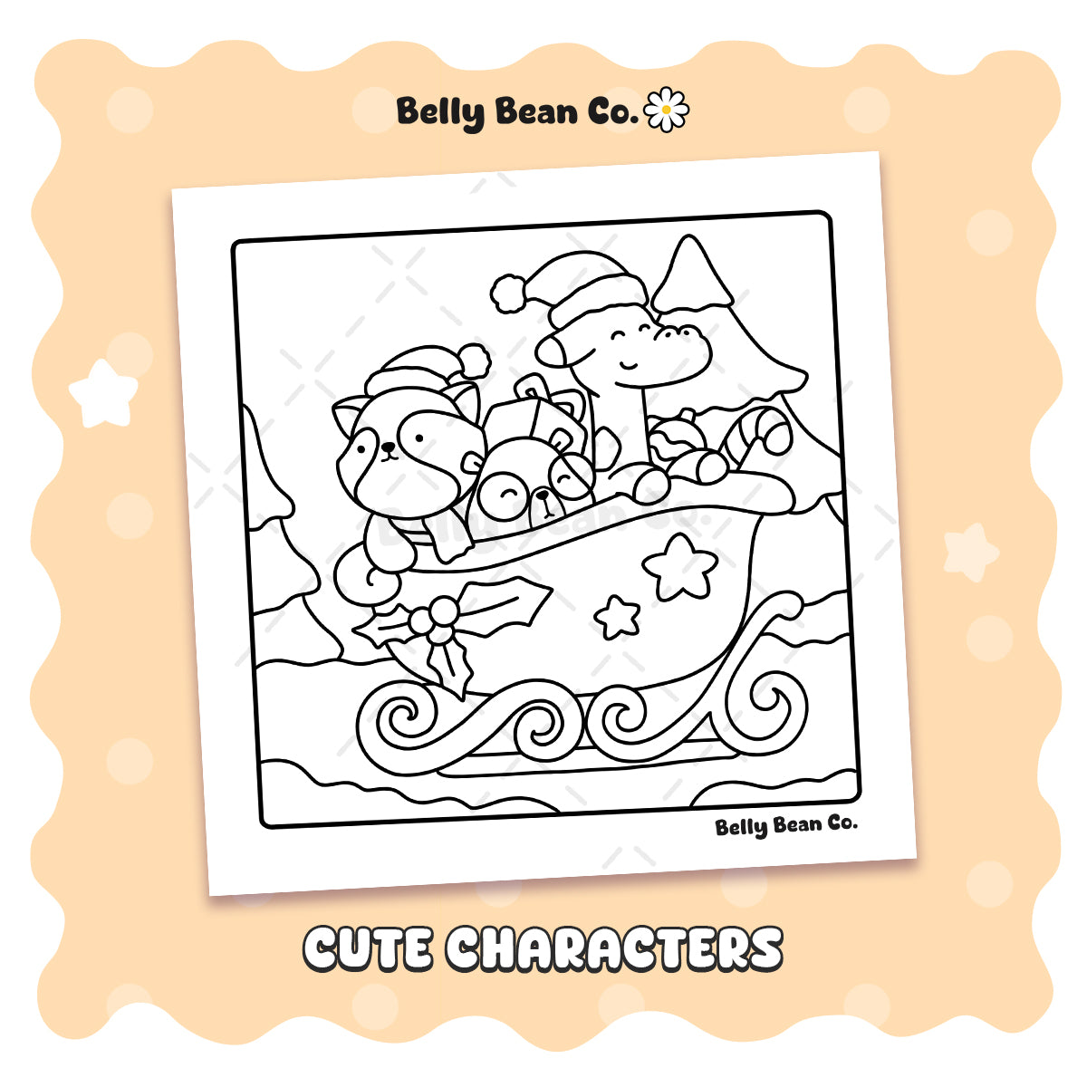 Printable Christmas Tales Coloring Pages (Pack of 4)