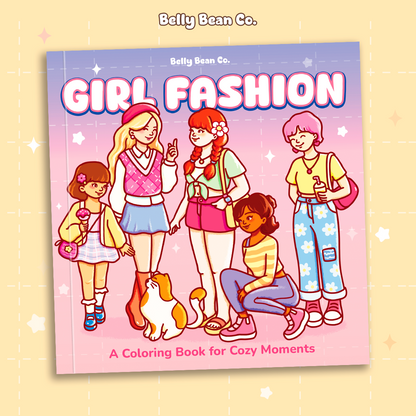 Girl Fashion Coloring Book