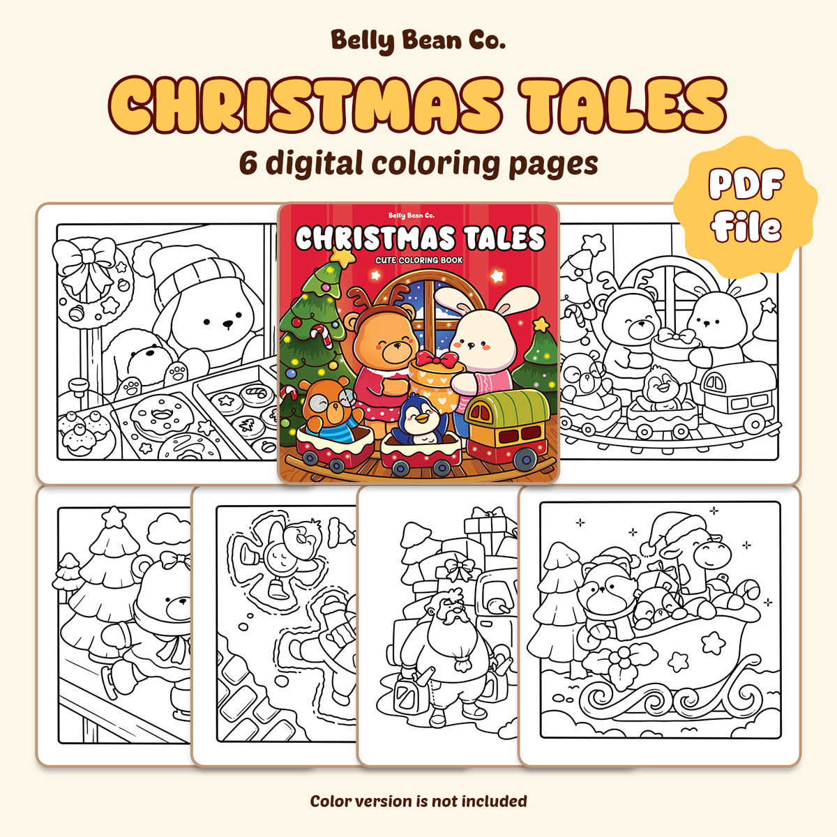 Christmas Tales digital coloring pages