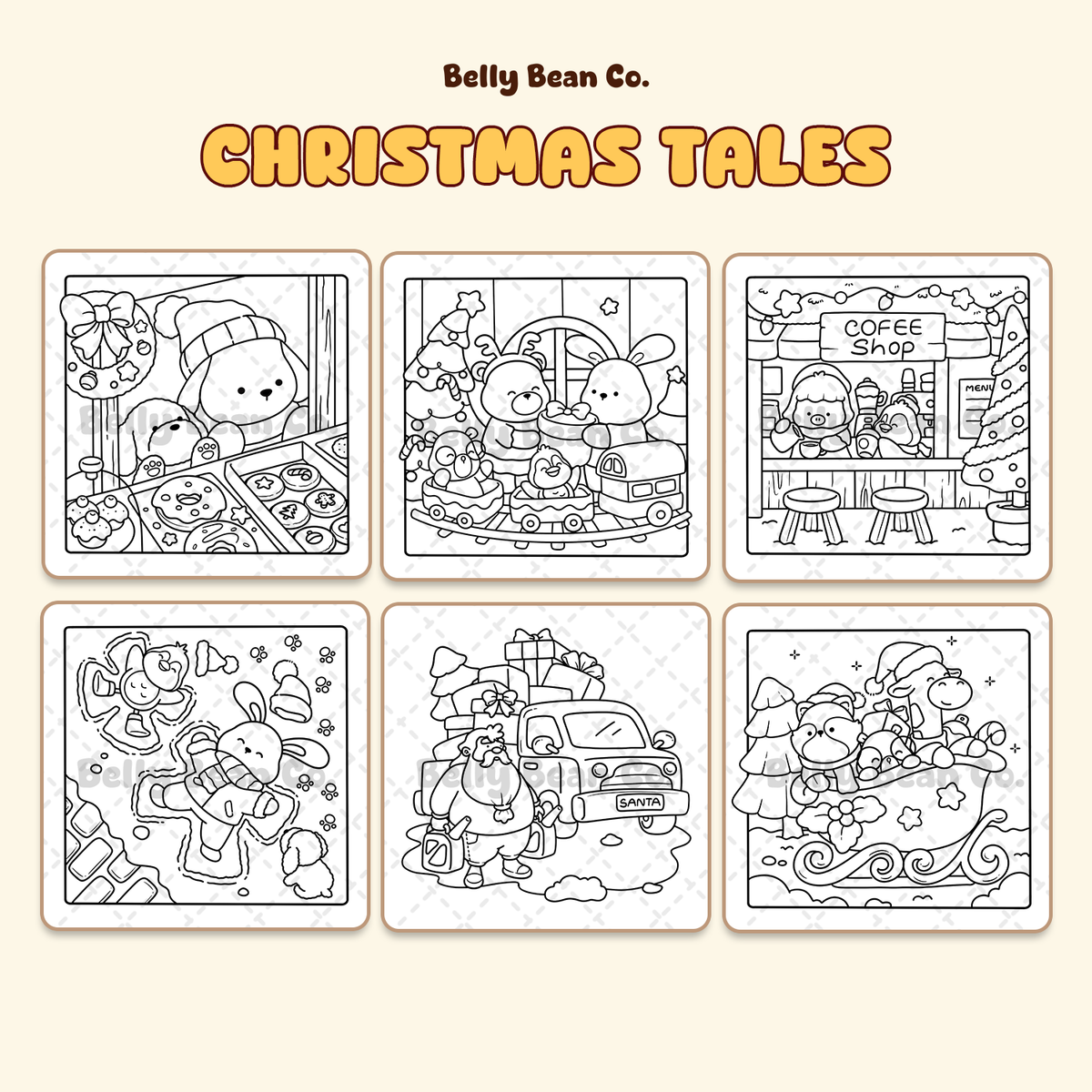 Christmas Tales digital coloring pages