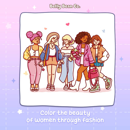 Girl Fashion Coloring Book