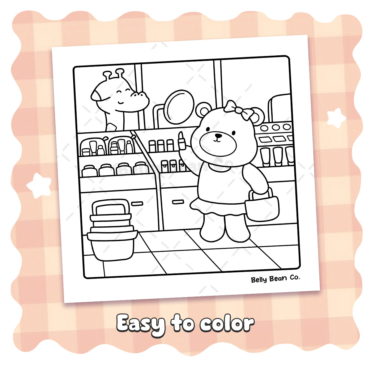 Printable Belly Bean Tales Coloring Page (Pack of 2)