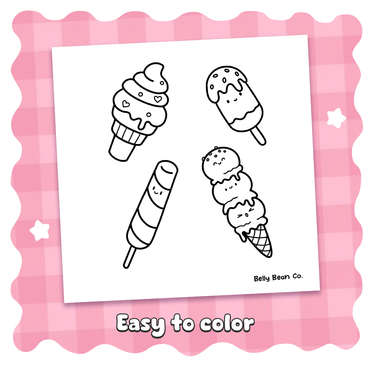 Printable Cute Food & Drinks Coloring Pages (Pack of 8)