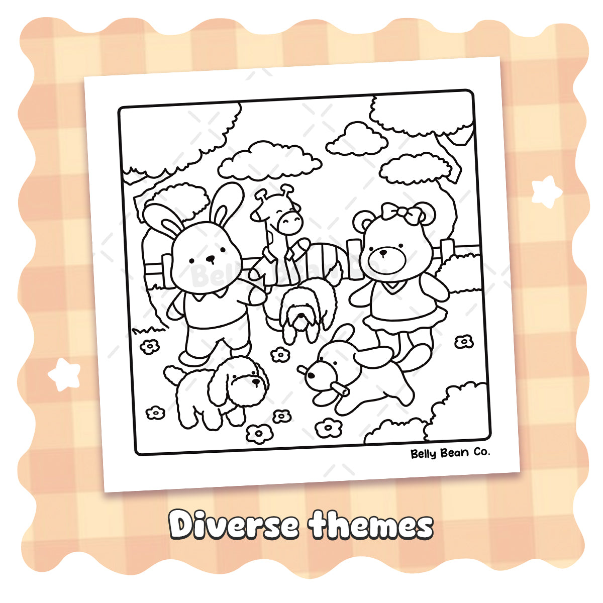 Friendships Coloring Page - Pack of 8