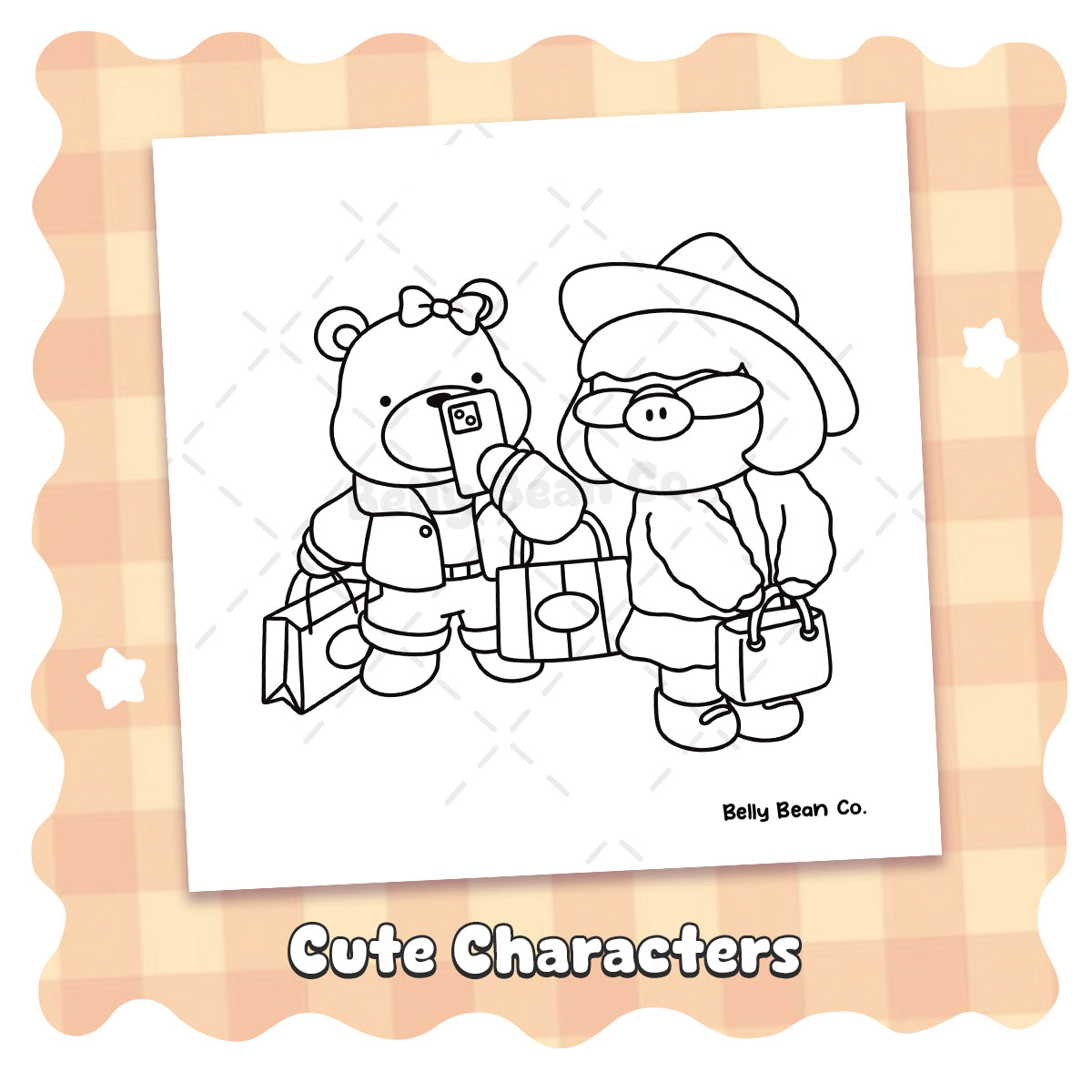 Friendships Coloring Page - Pack of 8