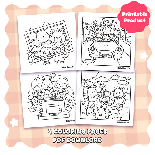 Friendships Coloring Page - Pack of 4