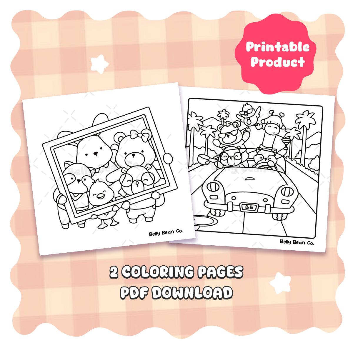 Friendships Coloring Page - Pack of 2