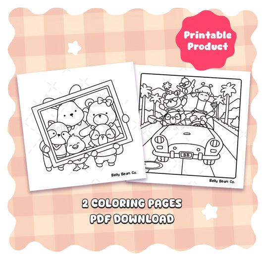 Friendships Coloring Page - Pack of 2