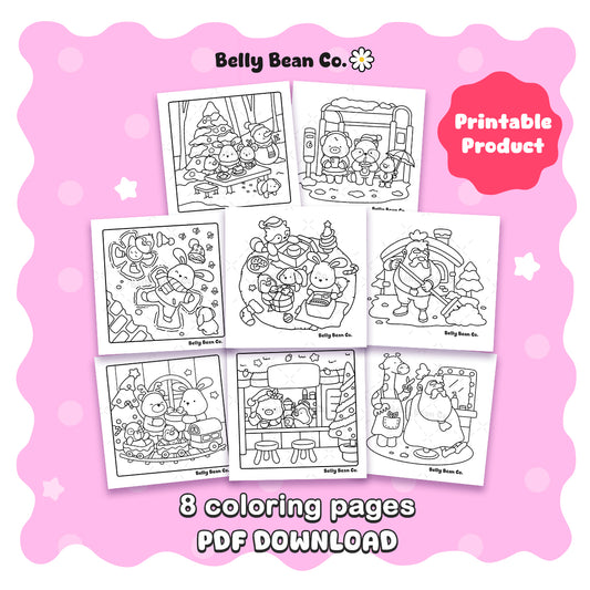 Printable Christmas Tales Coloring Page (Pack of 8)