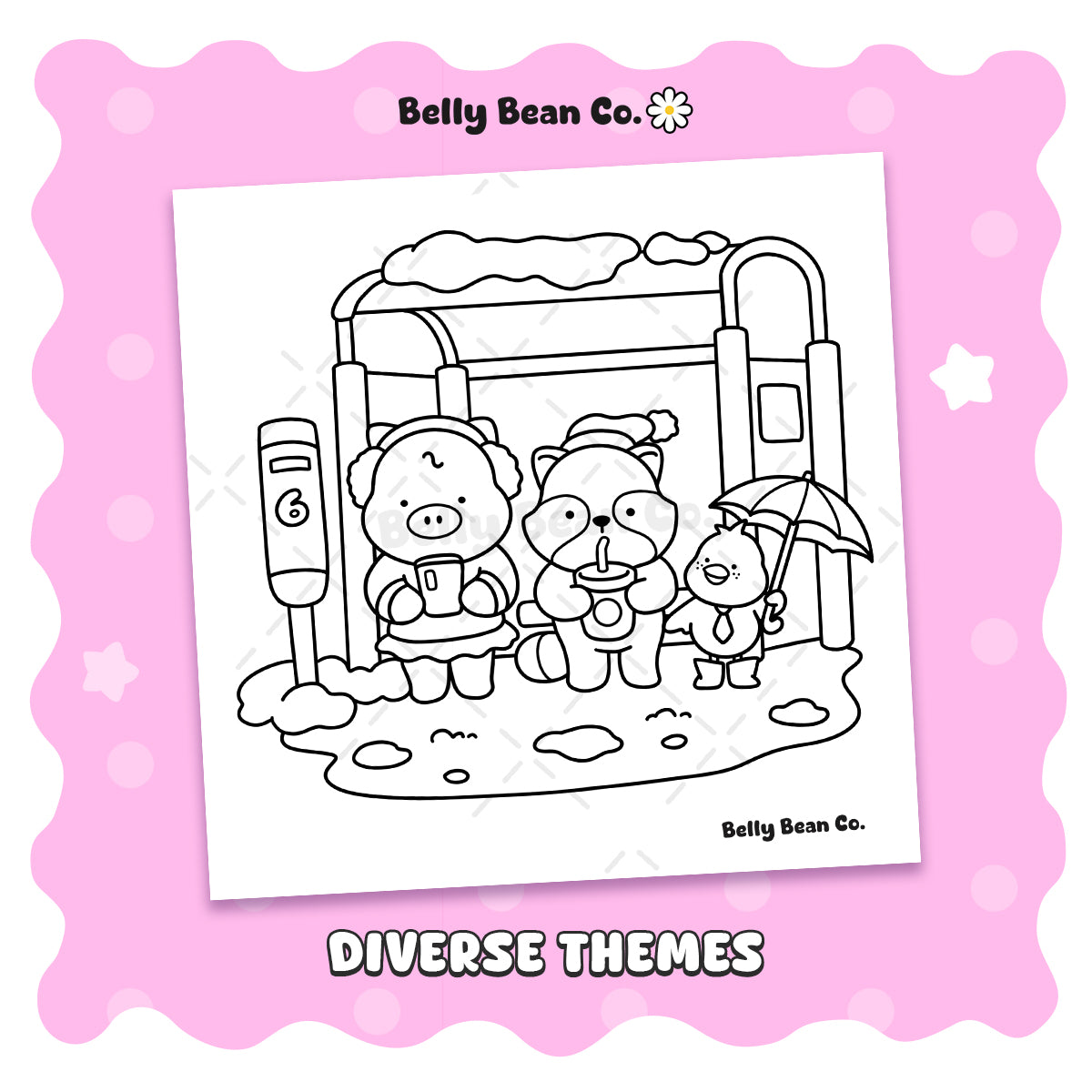 Printable Christmas Tales Coloring Page (Pack of 8)