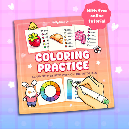 Coloring Practice Book: Master Blending, Shading & Patterns